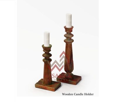 Wood Candle Holder