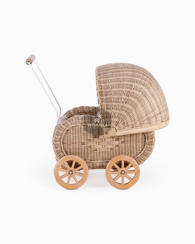 Rattan Doll Pram Jess. Your kids will absolutely love pushing around