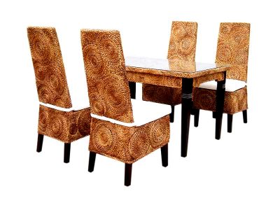 New Kayla Round Weave Dining Set
