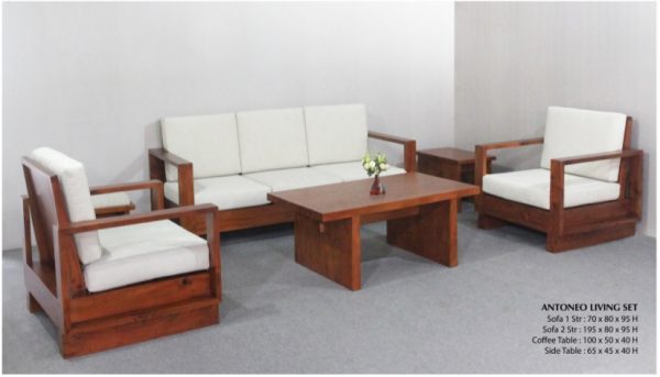 Antoneo Wooden Living Set Furniture