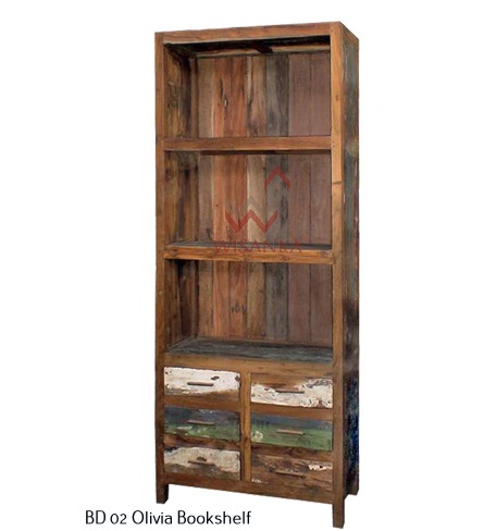 Olivia Boat Wood Bookshelf