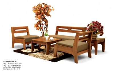 Basco Wooden Living Set Furniture