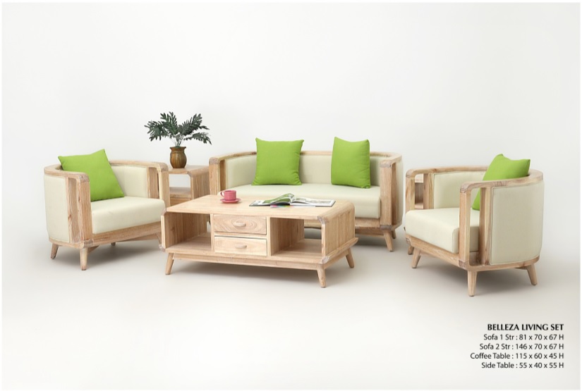 Belleza Wooden Living Set Furniture