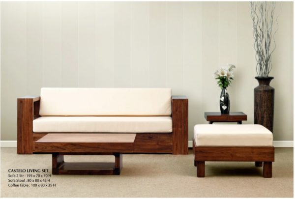 Castelo Wooden Living Set Furniture