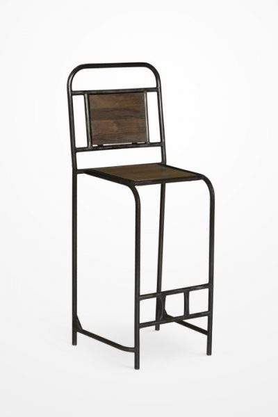 Cobalt Wooden Barstool