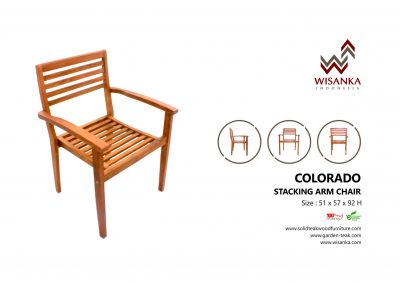 Colorado Stacking Arm Chair