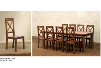 Cross Wooden Dining Set Furniture