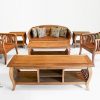 Curva Wooden Living Set Furniture