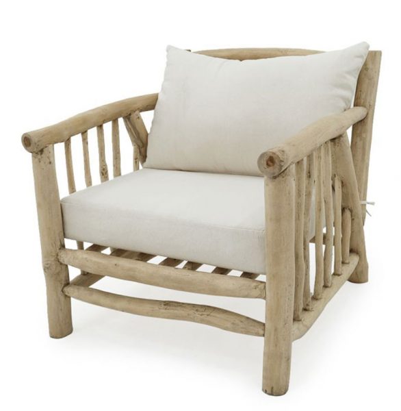 Deka 1 seater teak branch furniture