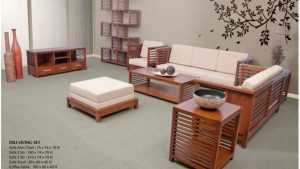 Dili Wooden Living Set Furniture