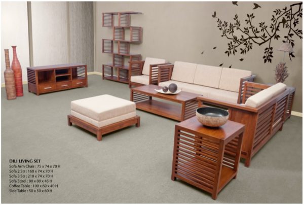 Dili Wooden Living Set Furniture