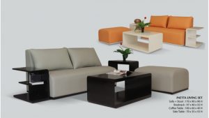 Inetta Wooden Living Set Furniture