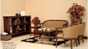 Josela Wooden Living Set Furniture