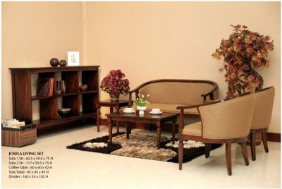 Josela Wooden Living Set Furniture