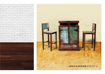 Lingua Javeline Boat Wood Bar Set