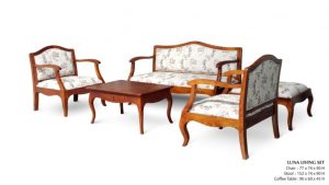 Luna Wooden Living Set Furniture