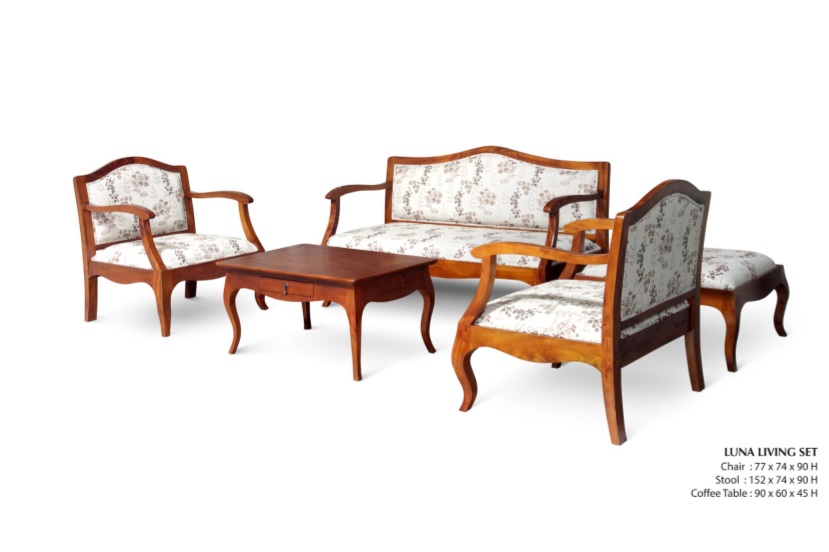 Luna Wooden Living Set Furniture