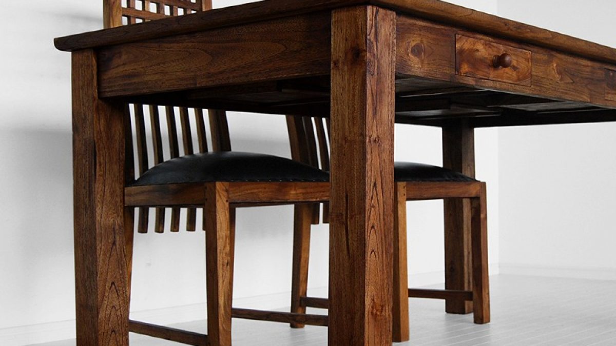 Marijan Dining Table With Drawers Indoor Teak Furniture