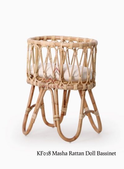 Masha Rattan Doll Bassinet