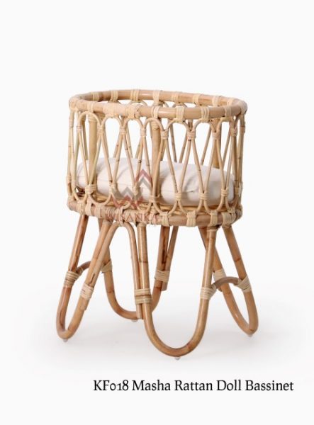 Masha Rattan Doll Bassinet