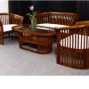 Melonia Wooden Living Set Furniture