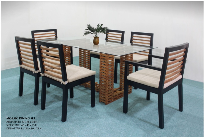 Mozaic Wooden Dining Set Furniture