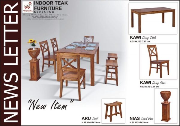 News Letter Kawi Dining Set is highly prized furniture