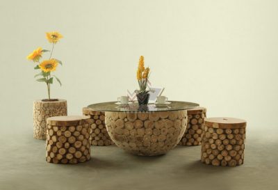 Bowl Wooden Living Set