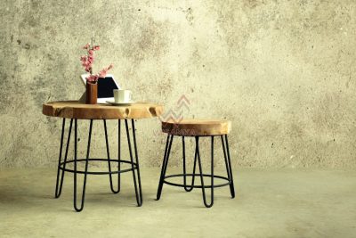 Aksa Wooden Living Set