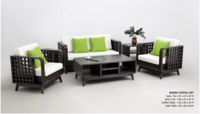 Radio Wooden Living Set Furniture