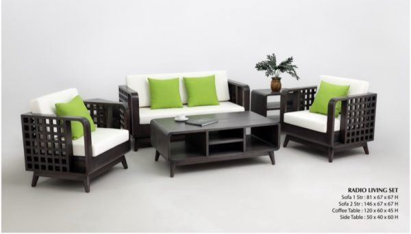 Radio Wooden Living Set Furniture