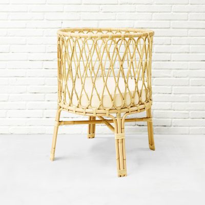 Round Rattan Bassinet