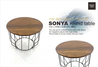 SONYA Teak Round Table Big