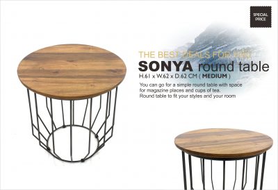 Sonya Teak Round Table Medium
