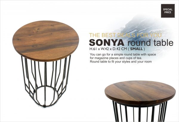 Sonya Teak Round Table Small