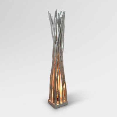 Square Teak Divider with Spot Lamp