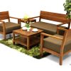 Toppe Wooden Living Set Furniture