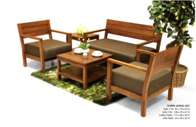 Toppe Wooden Living Set Furniture