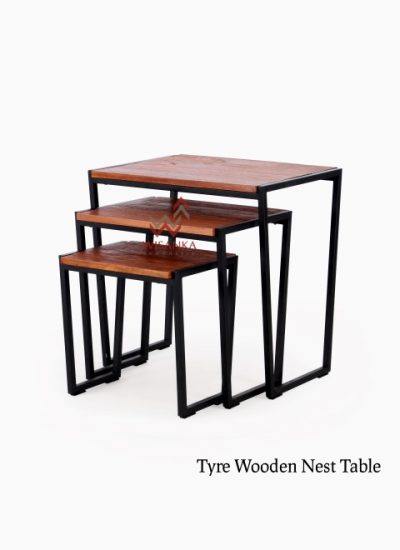 Tyre Wooden Nest Table