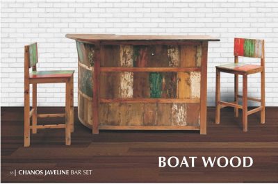 Chanos Javeline Boat Wood Bar Set