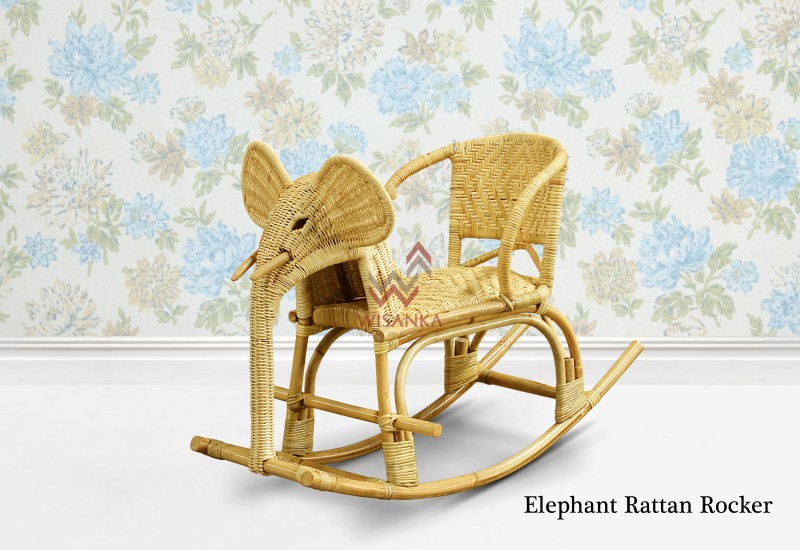 Elephant Rattan Rocker