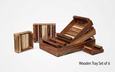 Wooden Tray Set of 6